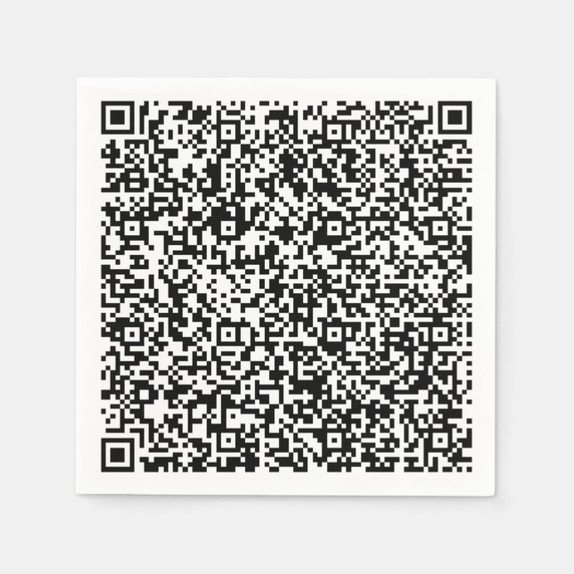 Design Your Own Colour QR Code Napkins Template (Front)