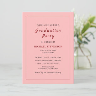 Design Your Own Colours Fonts Graduation Invitatio