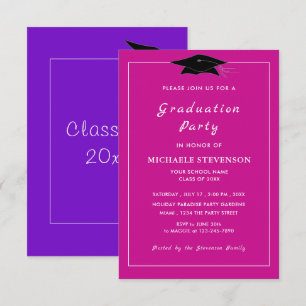 Design Your Own Colours Fonts Graduation Invitatio Invitation