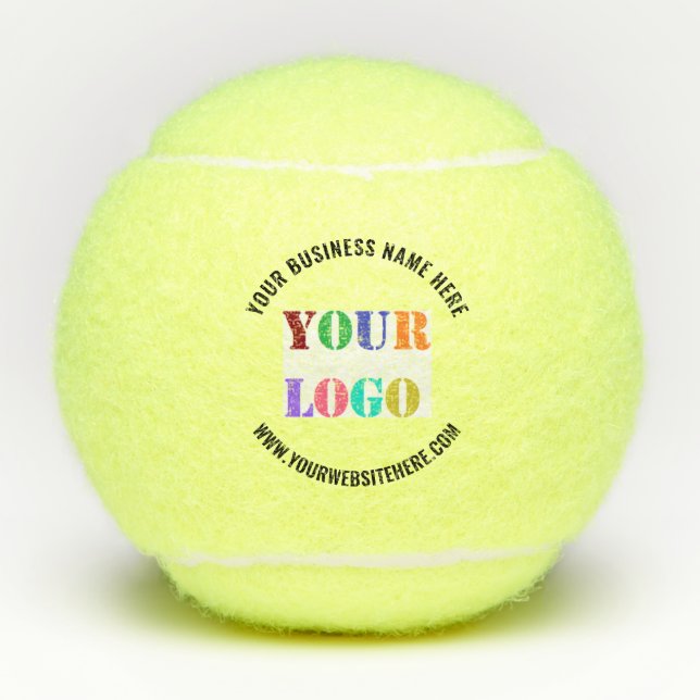 Design Your Own Company Logo and Text Tennis Balls (Front)