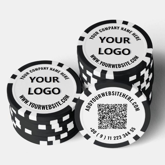 Design Your Own Company Logo Poker Chips Template (Stack)