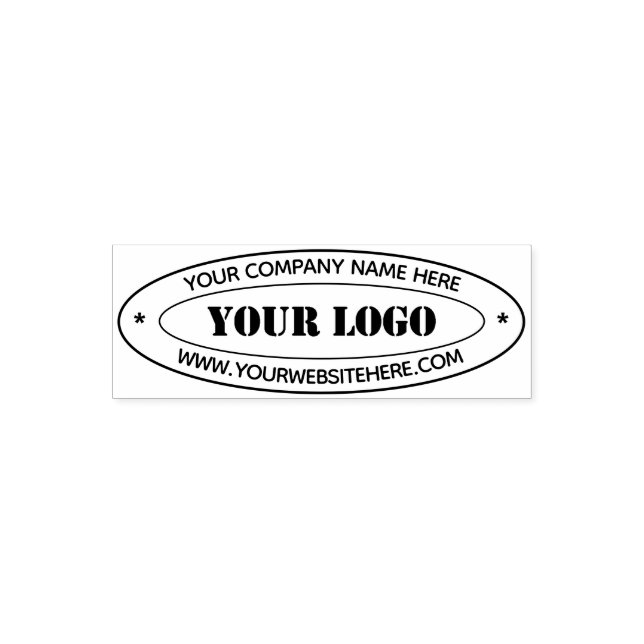 Design Your Own Company Oval Self-inking Stamp (Design)
