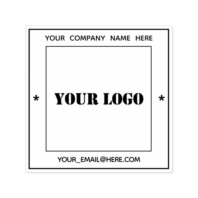 Design your Own Company Square Self-inking Stamp (Design)