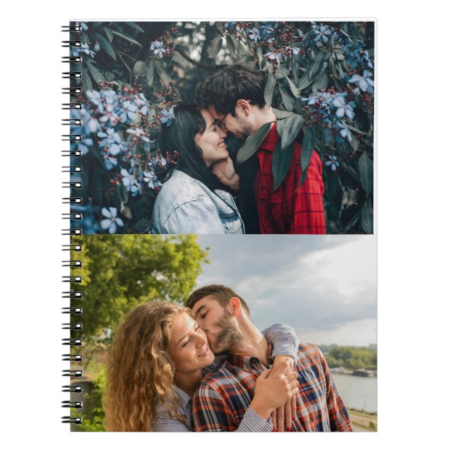 Design Your Own Couple 2 Photo Collage Notebook (Front)