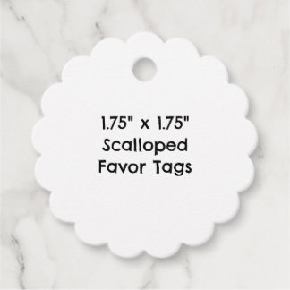 Design Your Own Custom 2" x 2" Scalloped Favour Tags
