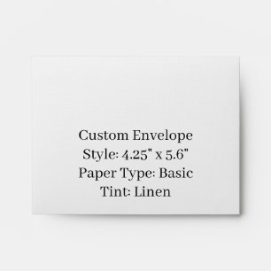 Design Your Own Custom 4.25" x 5.6" Linen Envelope