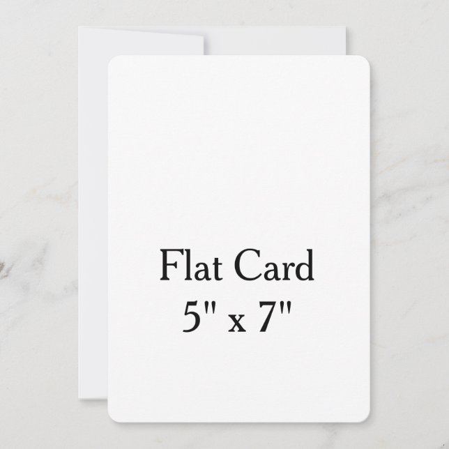 Design Your Own custom 5" x 7"  Rounded Flat Card (Front)