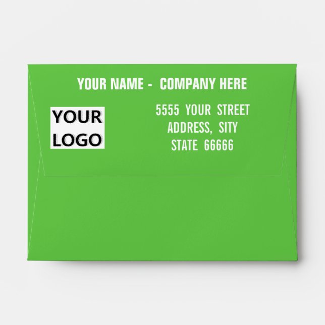 Design Your Own Custom Address Envelope Template (Back (Top Flap))