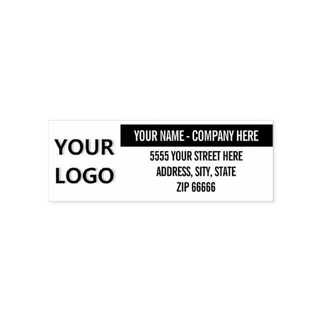 Design Your Own Custom Address Stamp with Logo (Design)