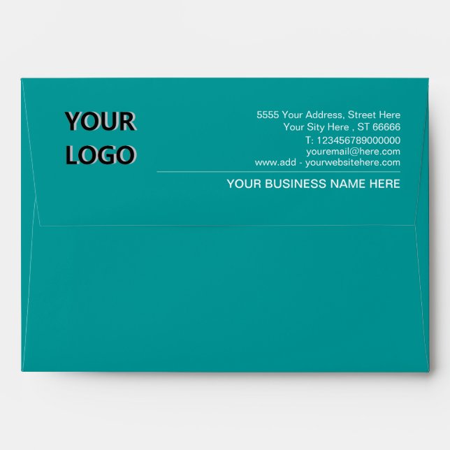Design Your Own Custom Business Envelope Template (Back (Top Flap))