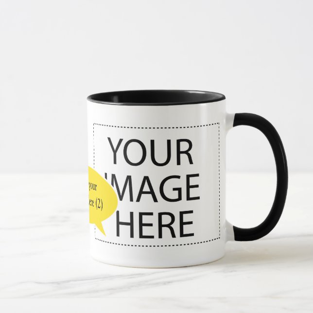 Design Your Own Custom Coffee Mug Speech Bubbles (Right)