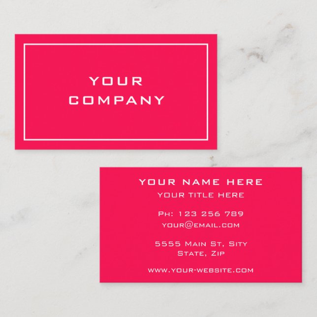 Design Your Own Custom Colour Business Card Exampl (Front/Back)