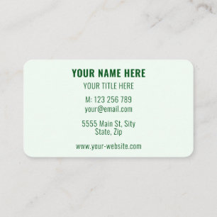 Design Your Own Custom Colours Fonts Business Card