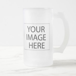 Design Your Own Custom Gifts - Blank Frosted Glass Beer Mug