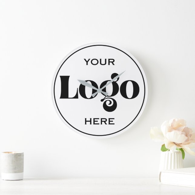 Design Your Own Custom Logo  Large Clock (Home)