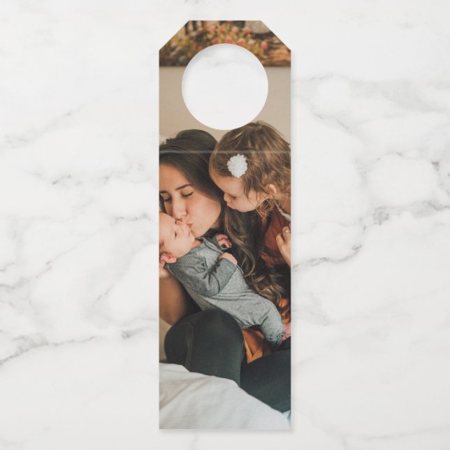 Design your own custom made personalised bottle tag (Front)