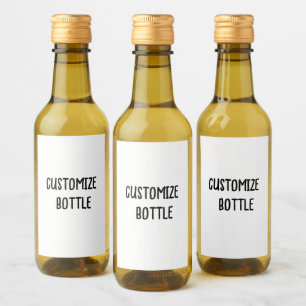 Design Your Own custom Mini Wine Bottle Label