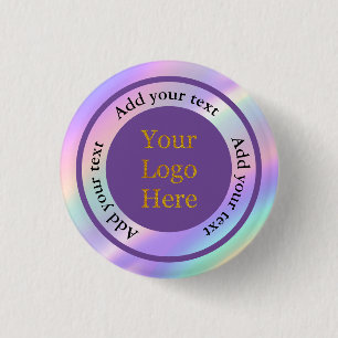 Design Your Own Custom Modern Logo Business  3 Cm Round Badge