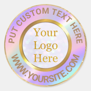 Design Your Own Custom Modern Logo Business Classi Classic Round Sticker
