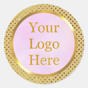 Design Your Own Custom Modern Logo Business Classic Round Sticker