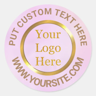 Design Your Own Custom Modern Logo Business Classic Round Sticker