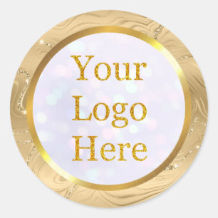 Design Your Own Custom Modern Logo Business Classic Round Sticker