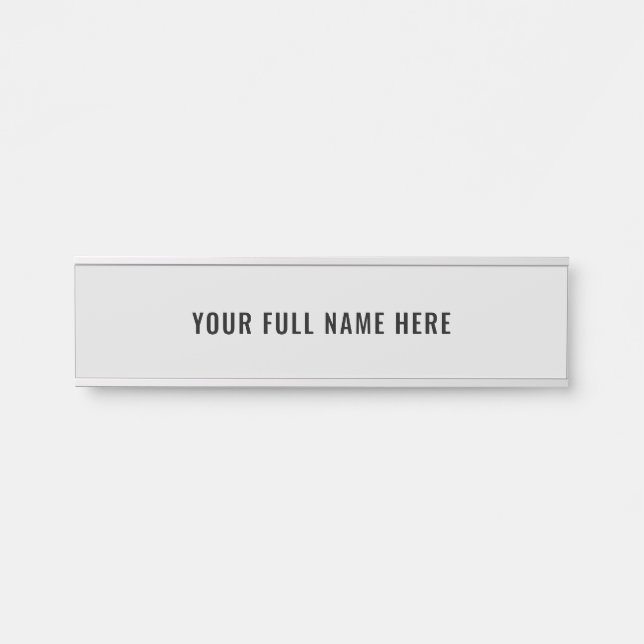 Design Your Own Custom Name Door Sign Template (Front)