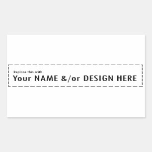 Design Your Own Custom Personalise Name Design Rectangular Sticker