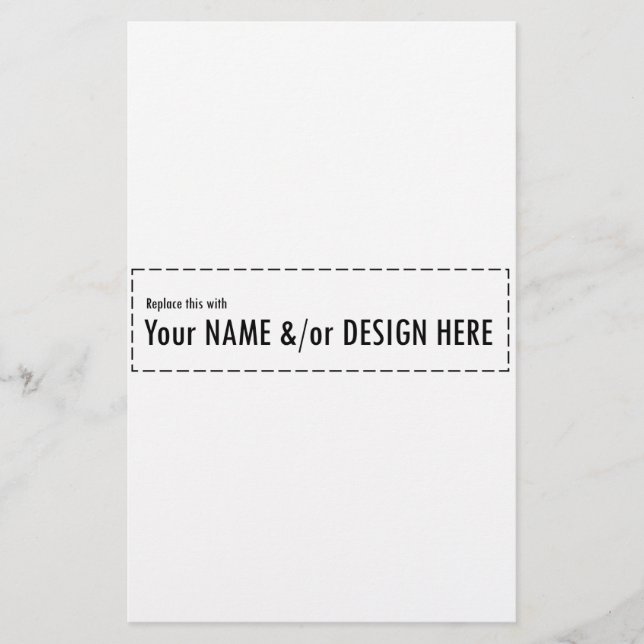 Design Your Own Custom Personalise Name Design Stationery (Front)