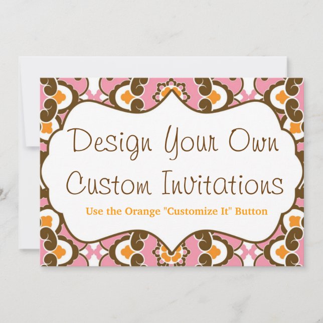 Design your Own Custom Personalised Invitations (Front)