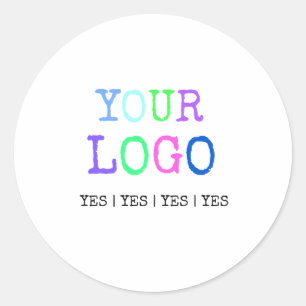 Design Your Own Custom Personalised Logo Classic Round Sticker