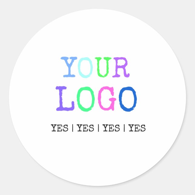 Design Your Own Custom Personalised Logo Classic Round Sticker (Front)