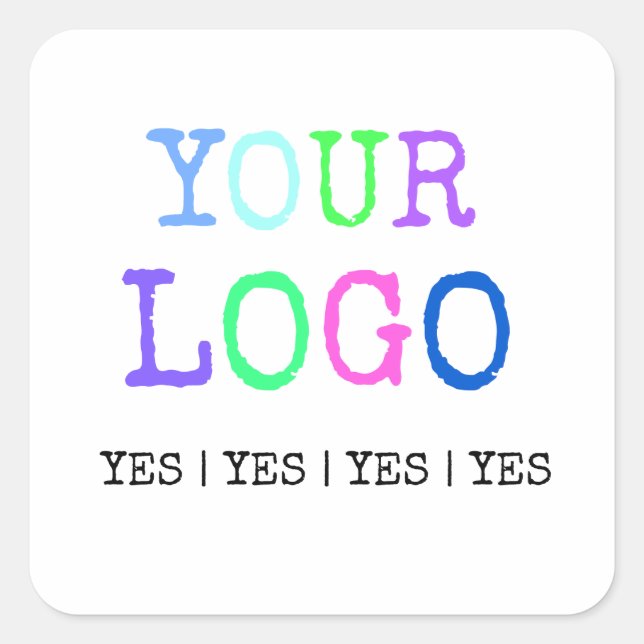 Design Your Own Custom Personalised Logo Square Sticker (Front)
