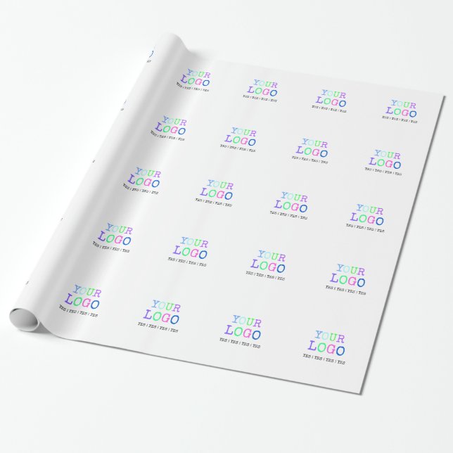 Design Your Own Custom Personalised Logo Wrapping Paper (Unrolled)