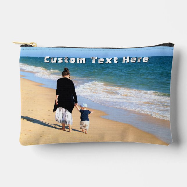 Design Your Own Custom Photo and Text Accessory Pouch (Front)