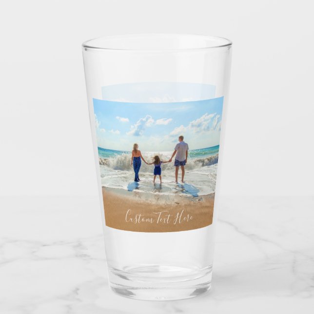 Design Your Own Custom Photo and Text Glass (Front)