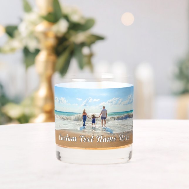 Design Your Own Custom Photo and Text Personalised Whiskey Glass (Insitu (Wedding))