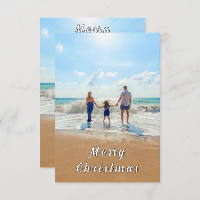 Design Your own Custom Photo Christmas Card (Front/Back)