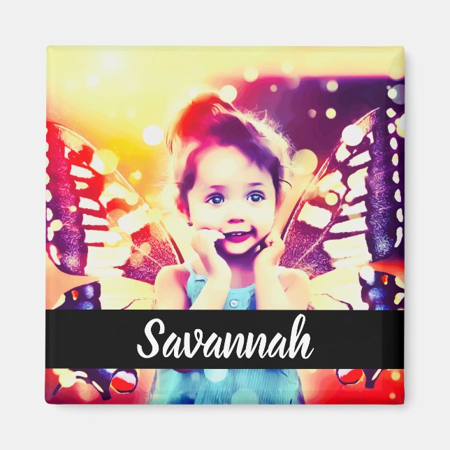 Design Your Own Custom Photo Personalised Name Magnet (Front)
