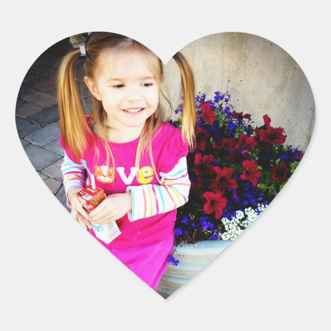 Design your own Custom Photo Stickers Heart Shaped (Front)