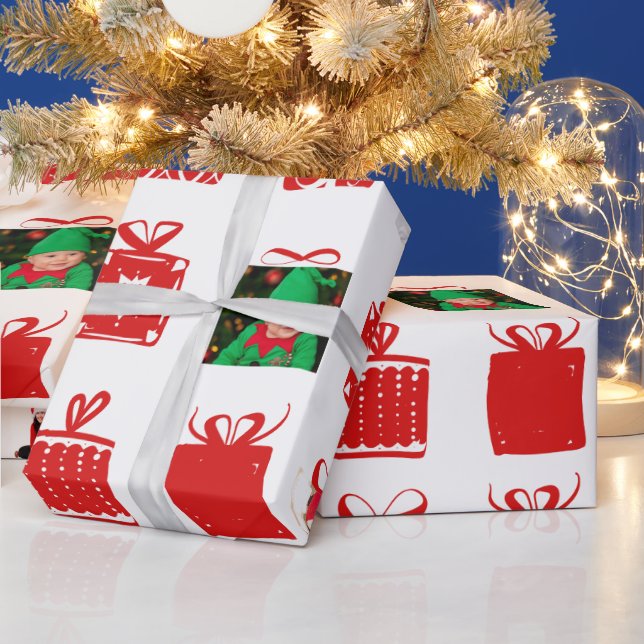 Design Your Own Custom Photo Themed Christmas Wrapping Paper (Holidays)