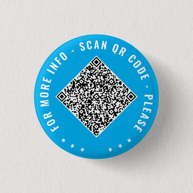 Design Your Own Custom QR Code Button Example (Front)