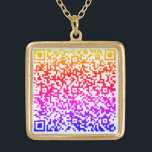 Design Your Own Custom QR Code Necklace Gift<br><div class="desc">Custom Colour - Personalised Necklaces with Your QR Code Scan Info - Special Massage Necklace Gift - Add Your QR Code - Image or Photo / or Name - Custom Text - Resize and Move or Remove / Add Elements - Image / Text with Customisation Tool. Choose / Add Your...</div>