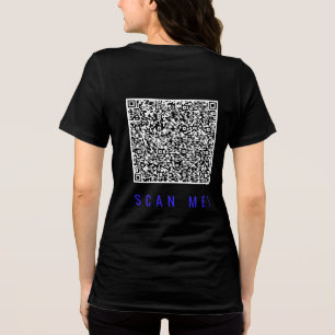 Design Your Own Custom QR Code T-Shirt Template Tri-Blend Shirt