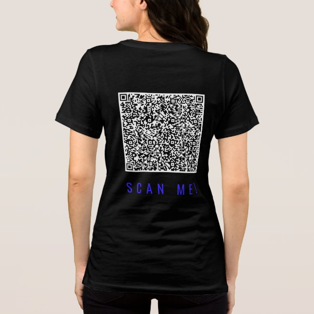 Design Your Own Custom QR Code T-Shirt Template Tri-Blend Shirt (Back)