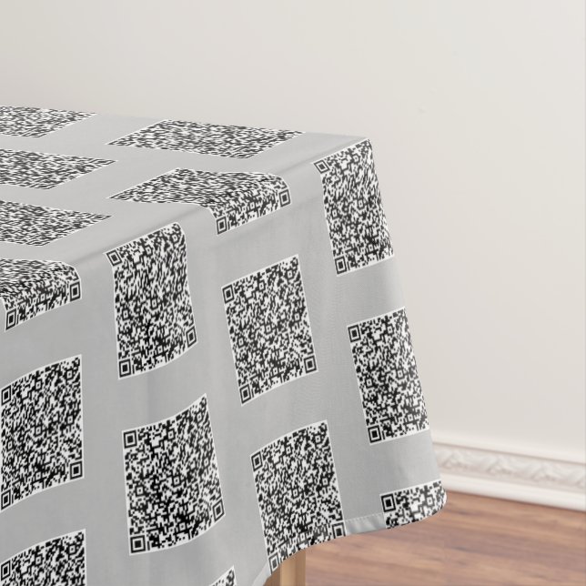 Design Your Own Custom QR Code Tablecloth Template (In Situ)