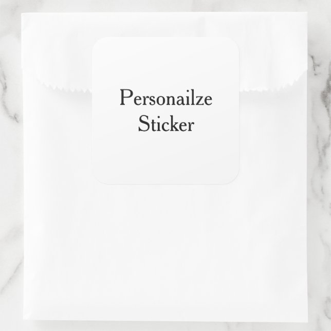 Design Your Own custom Square Stickers (Bag)