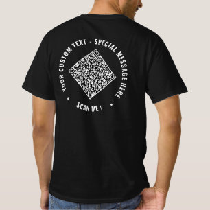 Design Your Own Custom Text Funny QR Code T-Shirt