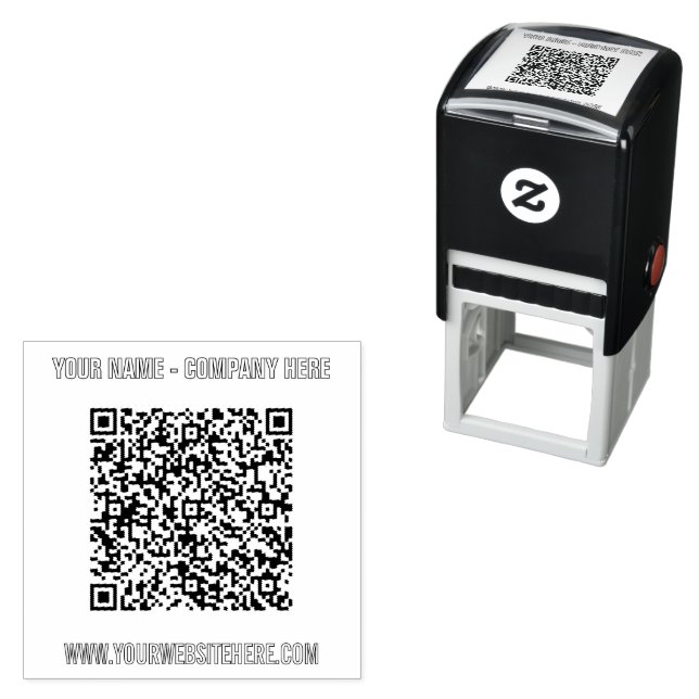 Design Your Own Custom Text QR Code Stamp Template (In Situ)