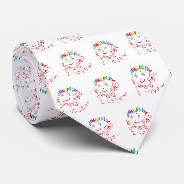 Design Your Own Custom Tie with Your Child's Art (Rolled)